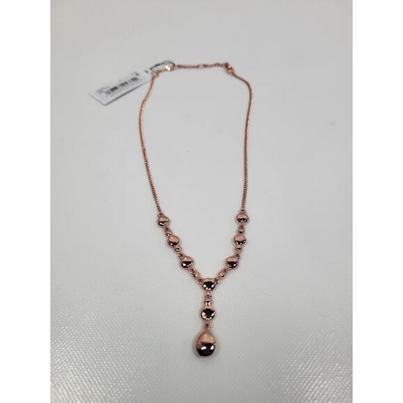 Givenchy ROSE GOLD TONE CRYSAL LARIAT NECKLACE - Picture 7 of 8